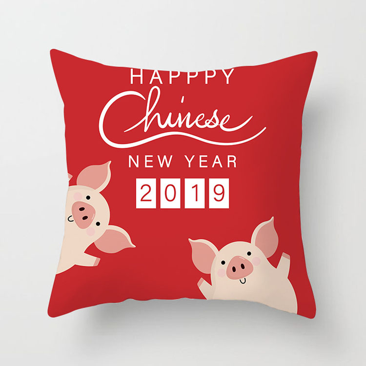 Factory Direct Nordic Style Cushion Cover Custom Christmas Deer Print Cushion Cover