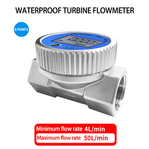 Dijital türbin debimetre 6 puan/1 inç yüksek hassasiyetli alüminyum alaşım su geçirmez debimetre büyük akış su ve yağ - Product Image 3