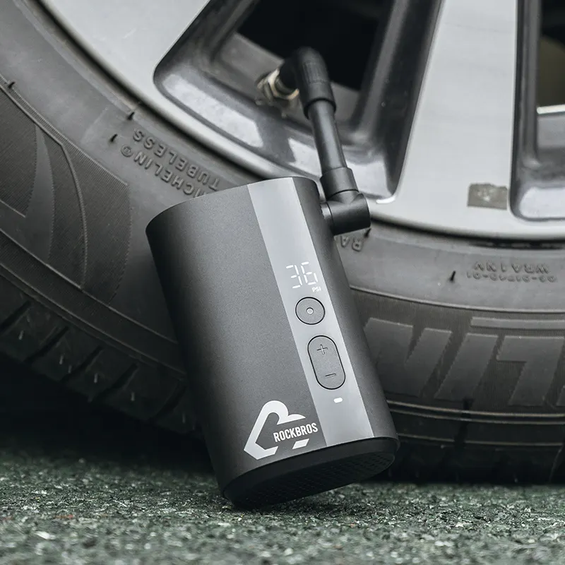 ROCKBROS Smart Mini Bomba de ar elétrica de alta pressão para bicicleta Bomba de ar portátil para pneus de carro e bicicletas