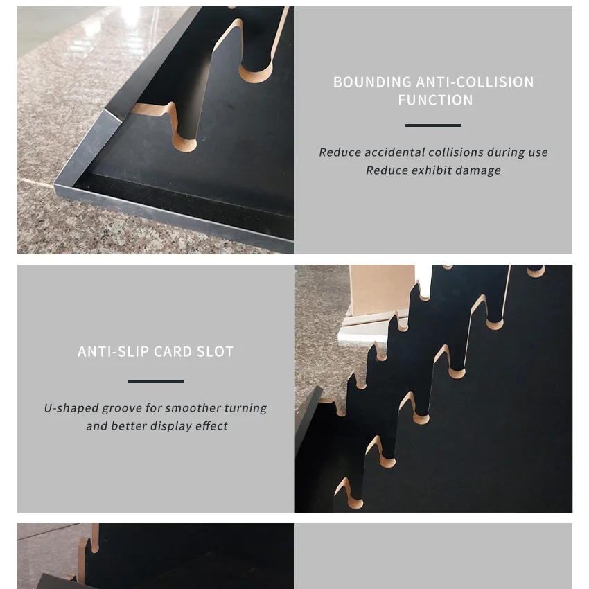 Hot Sale Custom Slots Style Wood Display Rack Showroom Tabletop Hardwood Parquet Laminate Marble Wooden Flooring Tile Stands
