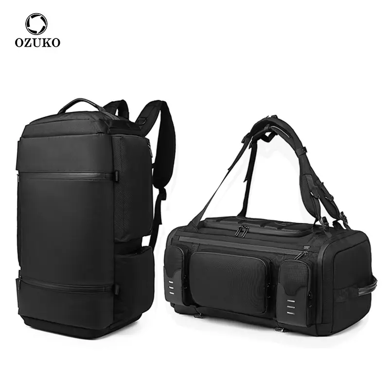 Ozuko New Tactical Waterproof Travel Backpacks Duffel Bag Large Usb Charging Multifunction Anti-theft Backpack