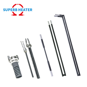องค์ประกอบความร้อนรูปแท่งซิลิกอนคาร์ไบด์ I U ชนิด1400C 1500C อุณหภูมิสูง