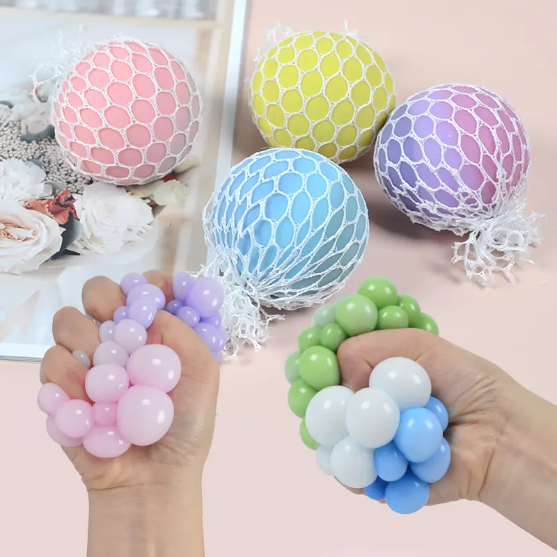 Colorido Anti Stress Relief Squishy Squeeze Balls Fidget Toys Unbreakable Squeeze Balls juguetes malla squeeze stress relief Ball