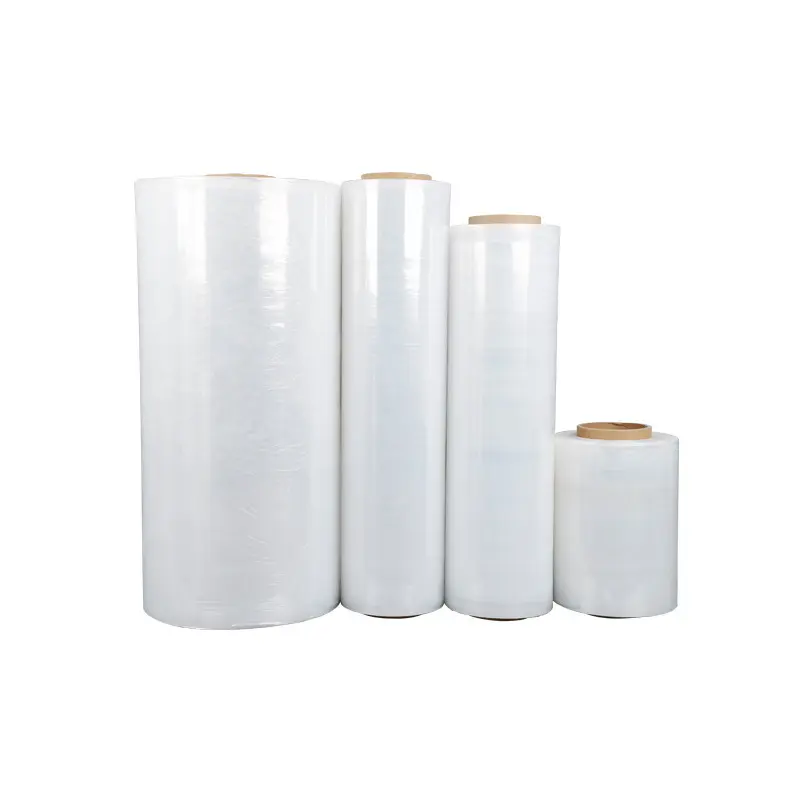 Fabrieksprijs Lldpe Zacht Plastic Verpakking Op Maat Gemaakte Pallet Krimpfolie 18 Micron Stretch Folie Vershoudfolie