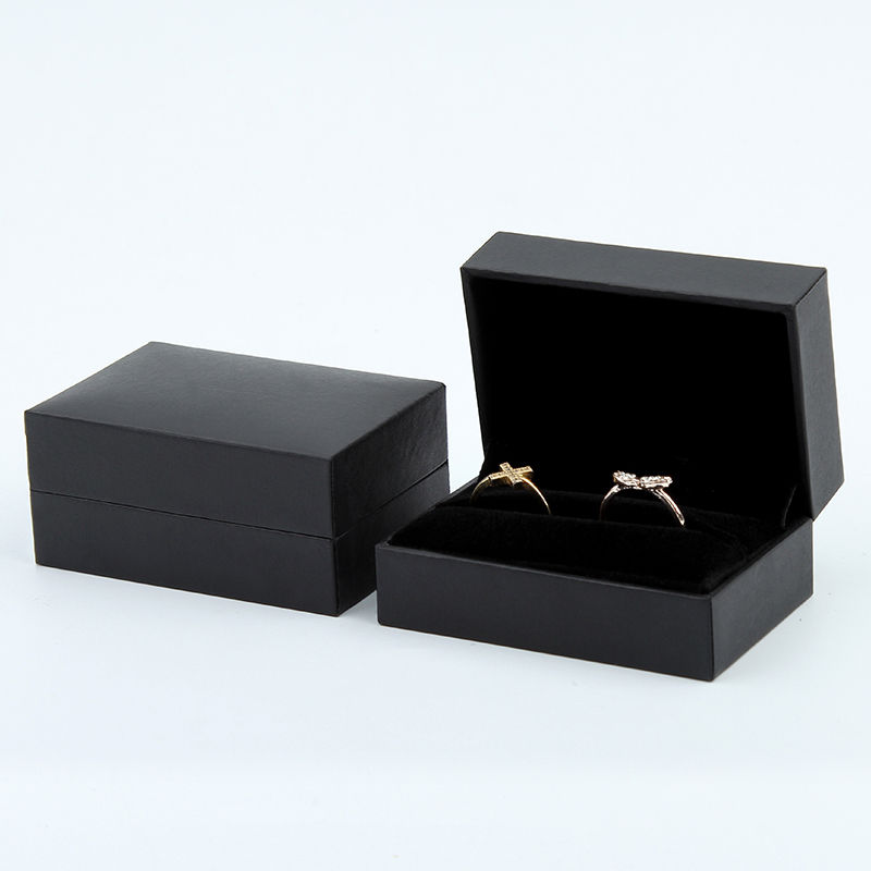 Black wedding ring box