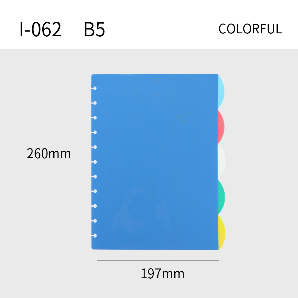 B5 Plastic, Colorful, 1-5