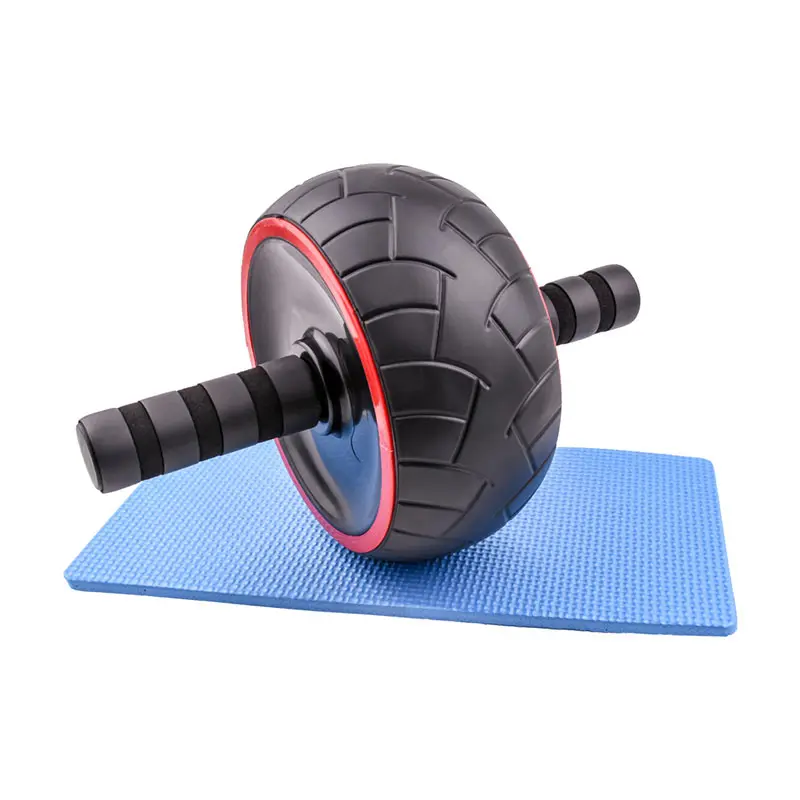 CHENGMO SPORTS Mute Gym Fitness Ejercicio muscular abdominal AB Rueda Rodillo Máquina de crujido abdominal de alta calidad con esterilla