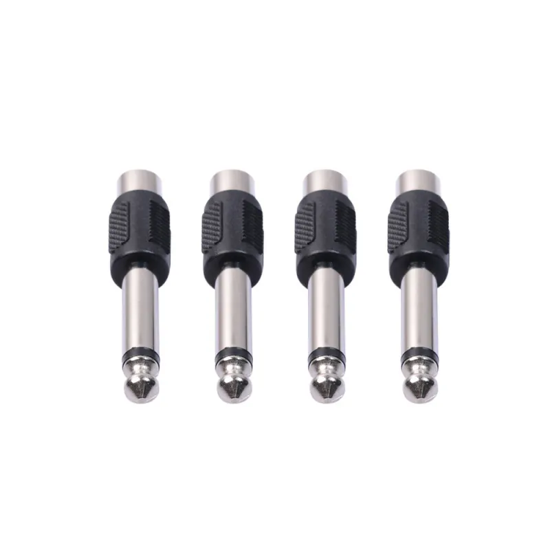 RCA/AV Weibliche Jack zu 6,35mm Stecker auf Cinch-buchse Audio Adapter Anschlüsse Stecker RCA zu 6,35mm für DIY FM Mikrofon H10