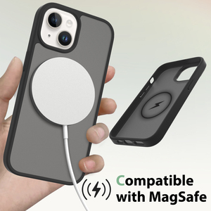 Cep telefonu kabuk manyetik kablosuz şarj darbeye cilt hissediyorum Apple için iPhone 15 için mat saydam koruyucu kapak - Product Image 4