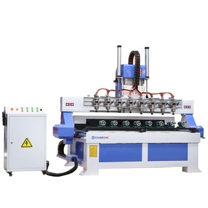 Enrutador CNC de 4 ejes 1325 de husillos múltiples con mesa giratoria a la venta - Product Image 2