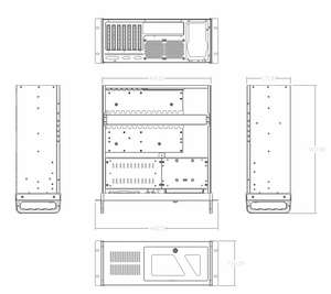 4U-4508W Premium Computer <strong>case</strong> Industrial <strong>PC</strong> <strong>case</strong> Industrial Computer <strong>case</strong> Sturdy and Durable Can Support Customization - Product Image 6