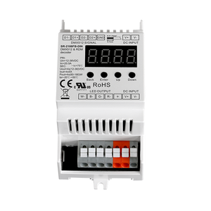 12V.24V.36V 4CH,5A/CH DMX RDM DIN RAIL декодер SR-2108FB-DIN - Product Image 2