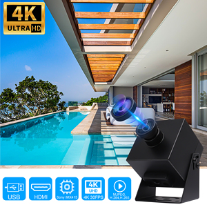 ELP geniş açı hiçbir bozulma USB kamera 4K H.265/H.264 2X dijital Zoom IMX415 30FPS bilgisayar monitörü eşzamanlı kamera - Product Image 2
