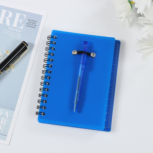 Cuaderno en espiral con cubierta de PP de plástico A5 Con pegatinas, regla de escala y bolígrafo adjunto, 60 hojas de papel de línea, papelería personalizada para estudiantes - Product Image 5