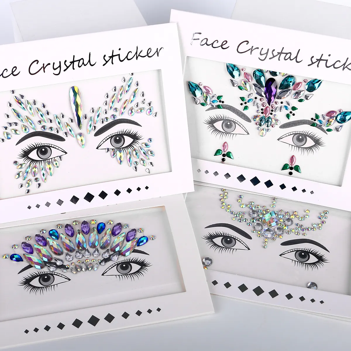 Yüz Jewels Sticker vücut taşlar Mermaid yüz taşlar göbek kristal gözyaşları taşlar Rave stone yüz Jewel Rave festivali parti için