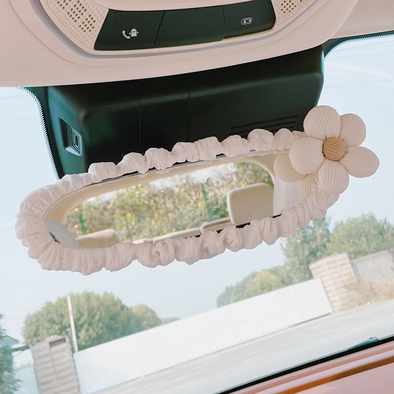 Cubierta de espejo retrovisor blanca