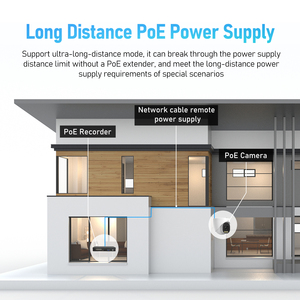 JideTech Cámara de Vigilancia IP de 4MP y 8 Canales, Kits NVR de 8 Canales, Sistema de Cámara CCTV POE Resistente al Agua, IP66, Compatible con Seetong de Audio Bidireccional