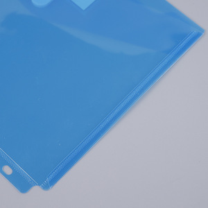 3-Loch-Briefgröße PP-Umschlag Dicker Kunststoff Expand ing Gusset <span class=keywords><strong>Hook</strong></span> <span class=keywords><strong>Loop</strong></span> Verschluss etikett Dokumenten speicher halter Ablage produkt