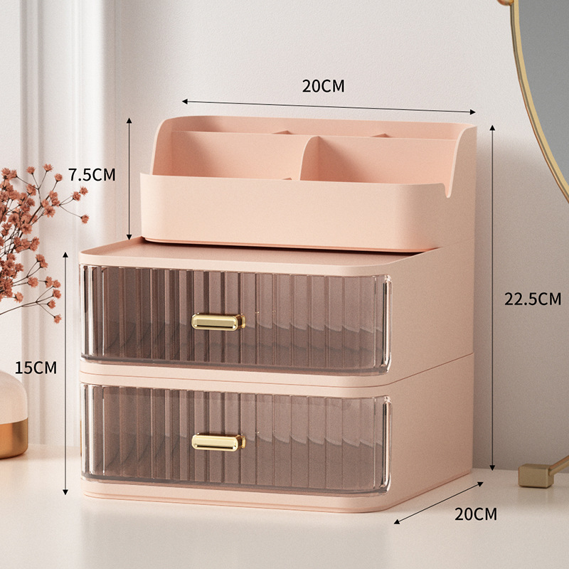 Porte-stylo à deux niveaux : Rose élégant