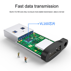 อะแดปเตอร์ USB-C หญิงถึง USB3.0ชายพร้อมโซ่ Type C ไปยังตัวแปลง USB เป็นอะแดปเตอร์ USB C - Product Image 2