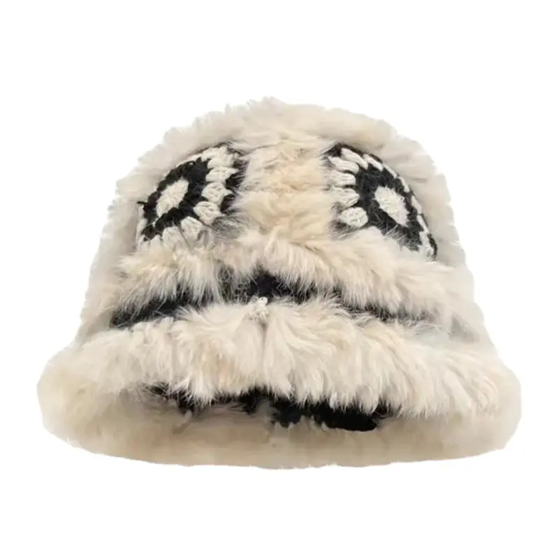 Chapeau de pêcheur de lion de tête de tigre de haute qualité, chapeau de laine tricoté pour femmes, chapeau acrylique de visage mignon