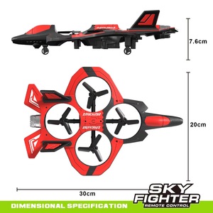 ホット販売高度ホールド2.4G RC R/C航空機EPPフォームグライダーホビークワッドコプターおもちゃJET飛行機USB充電器ライト付きRC飛行機 - Product Image 2