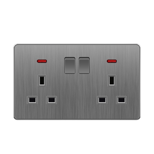 Enchufe conmutado multifunción 13a con accesorios eléctricos de neón, interruptor de pared de fábrica, interruptor de luz, enchufe eléctrico