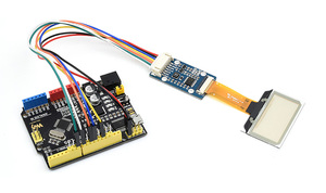 1,51 Zoll transparente OLED transparente Modlue 128x64 SPI I2C hellblaue Farbdisplay kommt mit Beispielen Raspberry Pi Arduino