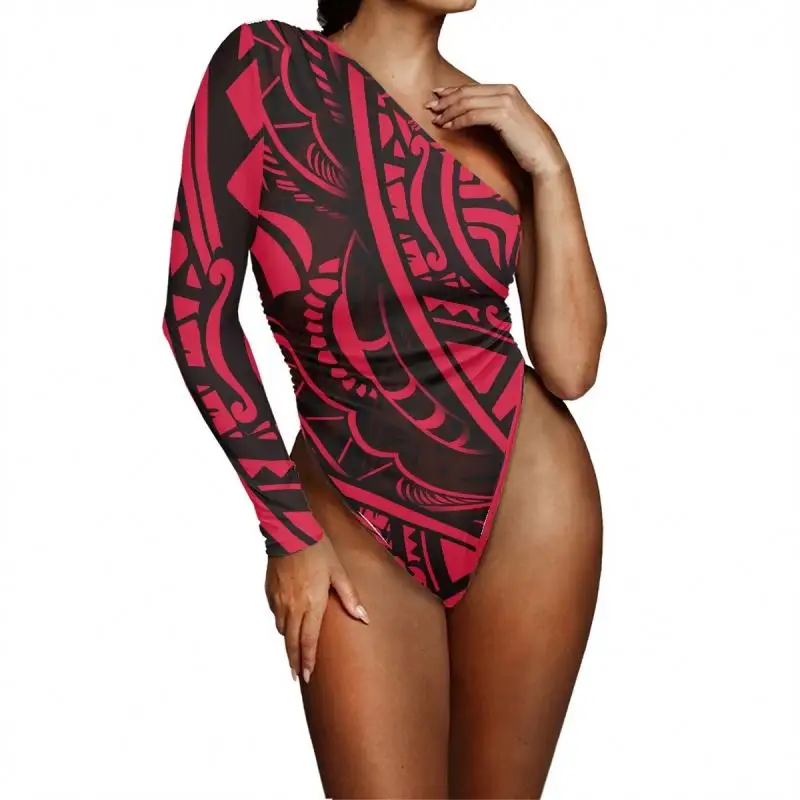 Bikini personnalisé grande taille, fabrication de maillots de bain pour femmes, mode Tribal polynésienne, vêtements de plage, vente en gros en vrac