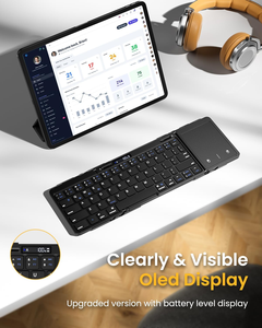 64 Tasten 2.4G Wireless Kleine faltbare Bluetooth-Tastatur Wiederauf ladbare drahtlose Ultra Slim Folding-Computer tastatur