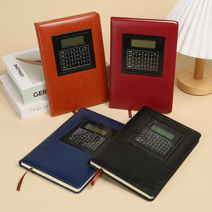 PU Leather Cover <strong>Multi</strong> <strong>Functional</strong> Colorful Business A5 Promotion Gift logo Diary <strong>Notebook</strong> With 8 Digits <strong>Calculator</strong> - Product Image 4