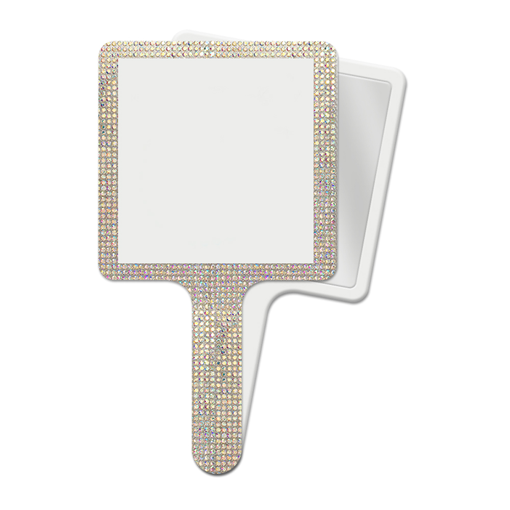 1 espejo blanco con pedrería