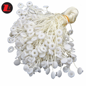 Cadena de etiqueta colgante de plástico de nailon colorido en relieve ecológico ZX con etiqueta de precio con logotipo colgante oscilante para ropa y zapatos sello de bucle seguro - Product Image 2