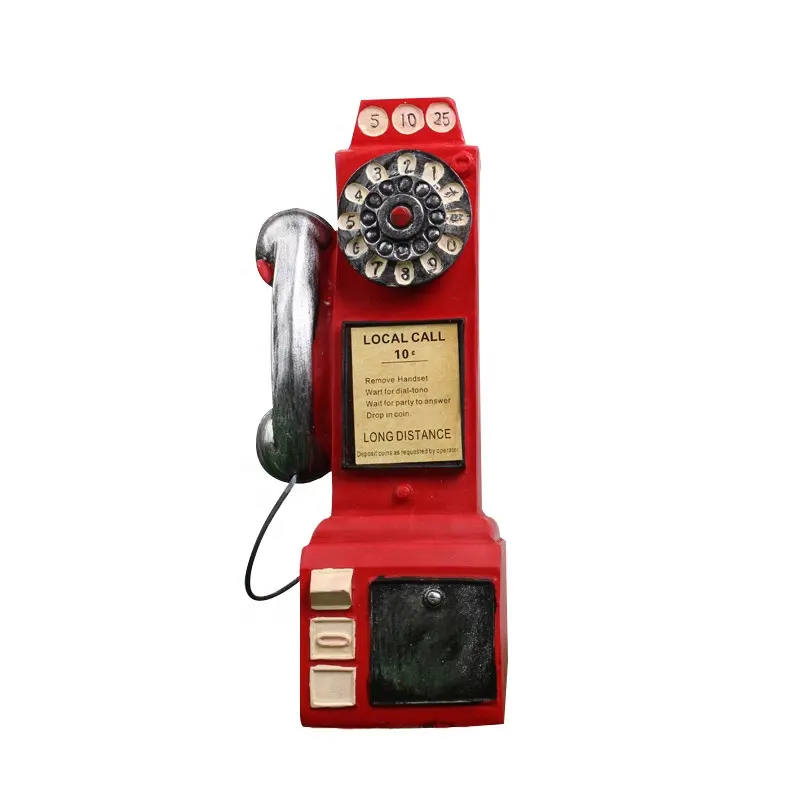 Figuras de hucha de teléfono de decoración de escritorio Retro, modelo de teléfono antiguo de estilo europeo, cajas de dinero de moda, artesanías