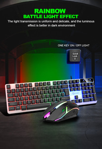 Juego completo de teclado flotante, sensación mecánica, juego luminoso de teclado y ratón, teclado y ratón para juegos, combos de teclado y ratón - Product Image 4