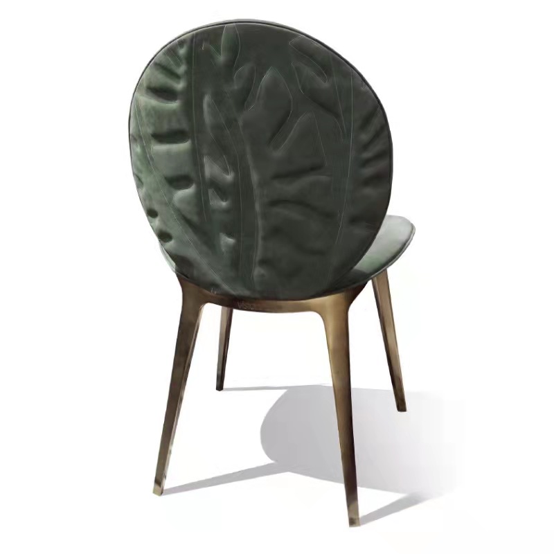Antique design leaf styling metal frame Armrest Dining Chairs event wedding for hotel and for restaurant and for villa