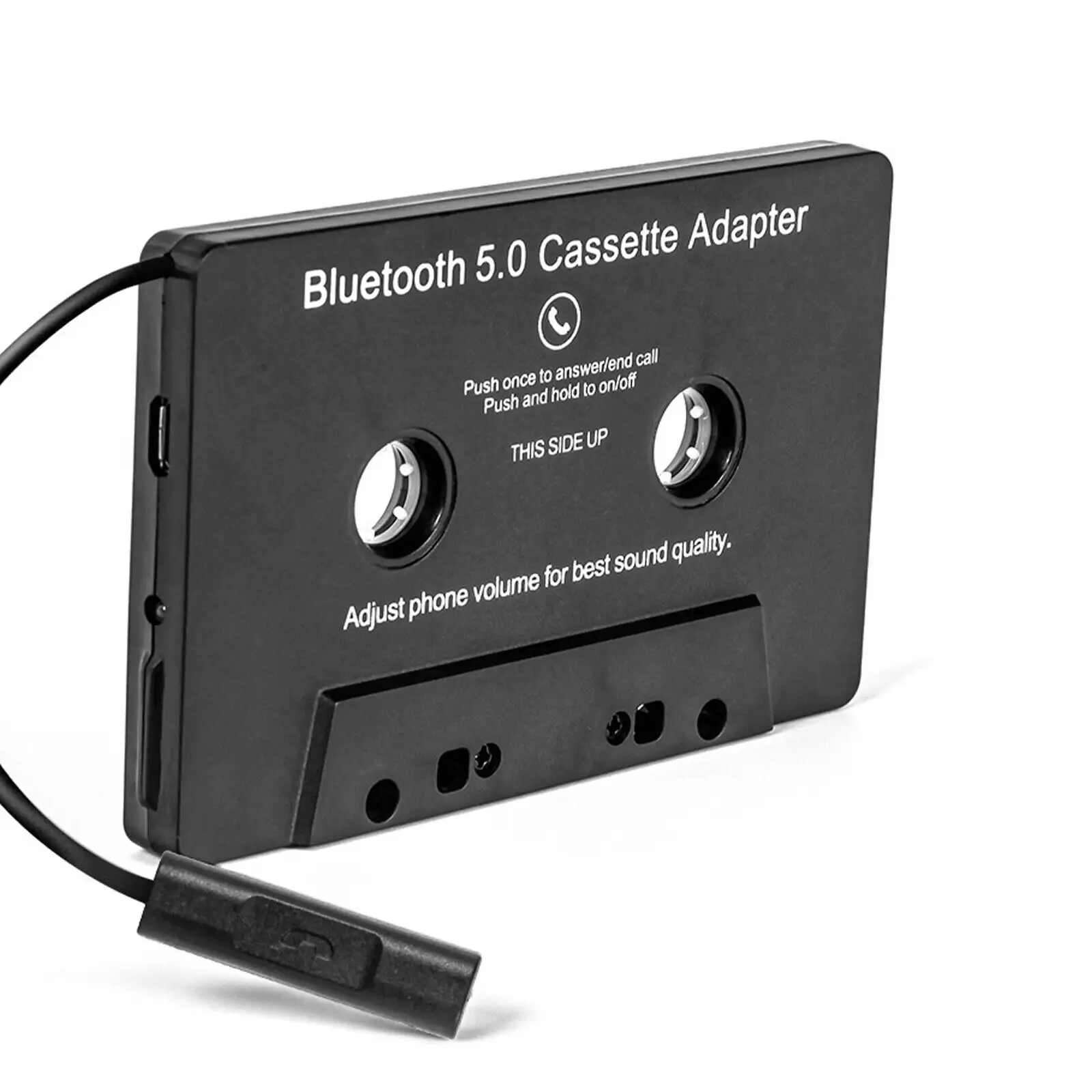 Konverter kaset adaptor MP3 mobil, Bluetooth audio dapat diisi ulang Universal