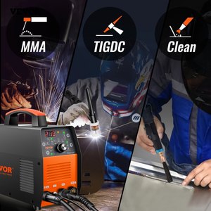 VEVOR 210Amp TIG 3 in 1Welder 110/220V Dual Voltage HF TIG Stick Clean Welding Machine <strong>Digital</strong> Arc <strong>Welder</strong>