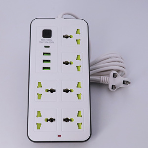 批发通用电气多扩展插座USB C型电缆电线条6插座电源条 - Product Image 5