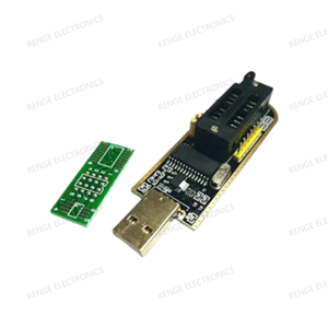 Der Programmierer CH34series in der luxuriösen Goldfarbe kann über eine USB-Schnitts telle angetrieben werden, um einen LCD-Bildschirm anzuzeigen