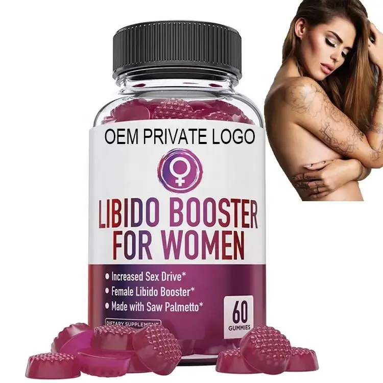 OEM Private Label Libido Booster für Frauen Gummies mit Säge palme Natürliche weibliche Libido Booster Herb Gummies