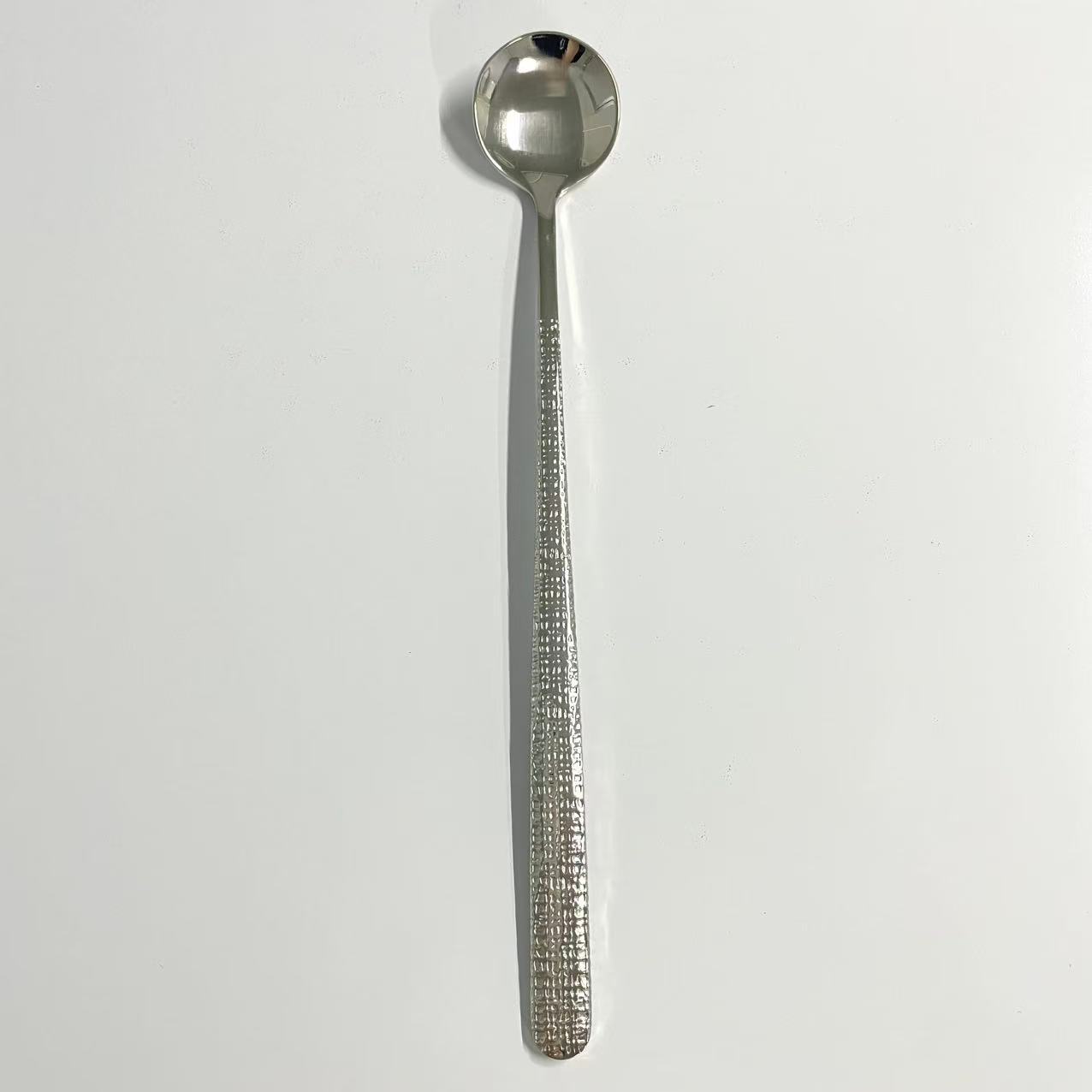 Cuillère à glace élégante à motif de pierre 304 - Argent