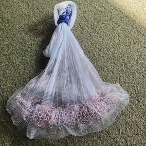 人気の白いナイロン色の投げ網、高品質の小さなメッシュの手投げ網、魚網 - Product Image 2