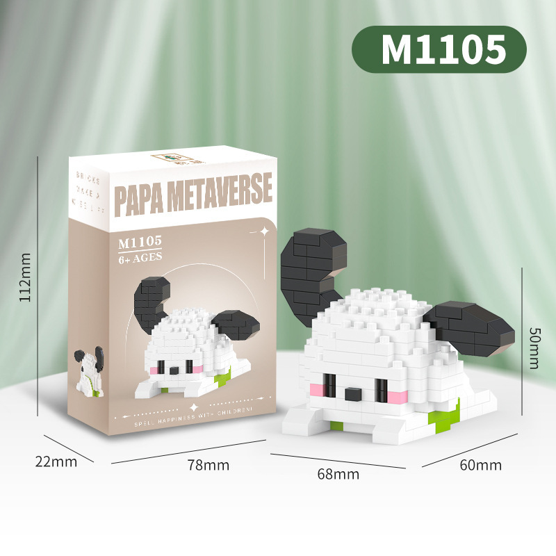 Bloques de construcción en posición horizontal - Caja de colores para perros