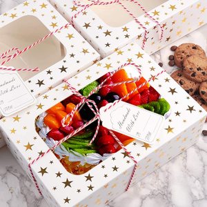 定制食品级可折叠纸饼盒圆点多功能可爱饼干包装盒 - Product Image 2