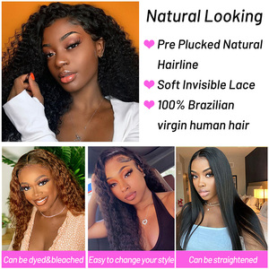 30 40inch glueless Full HD ren tóc giả, lớp biểu bì phù hợp nguyên liệu Trinh Nữ Ấn Độ tóc giả tóc, Pre nhổ chưa qua chế biến Nhà cung cấp tóc giả tóc con người - Product Image 3