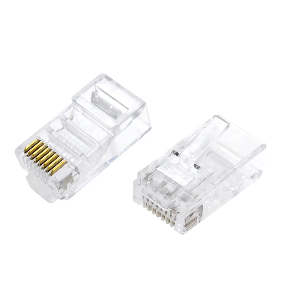 1U Gold plated CAT6 Plug RJ45 Connector for Network Cable