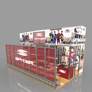Sistema di alluminio 10x10 retroilluminato fiera al dettaglio esposizione di Stand on-line negozio di marca Stand espositivo per lo sport
