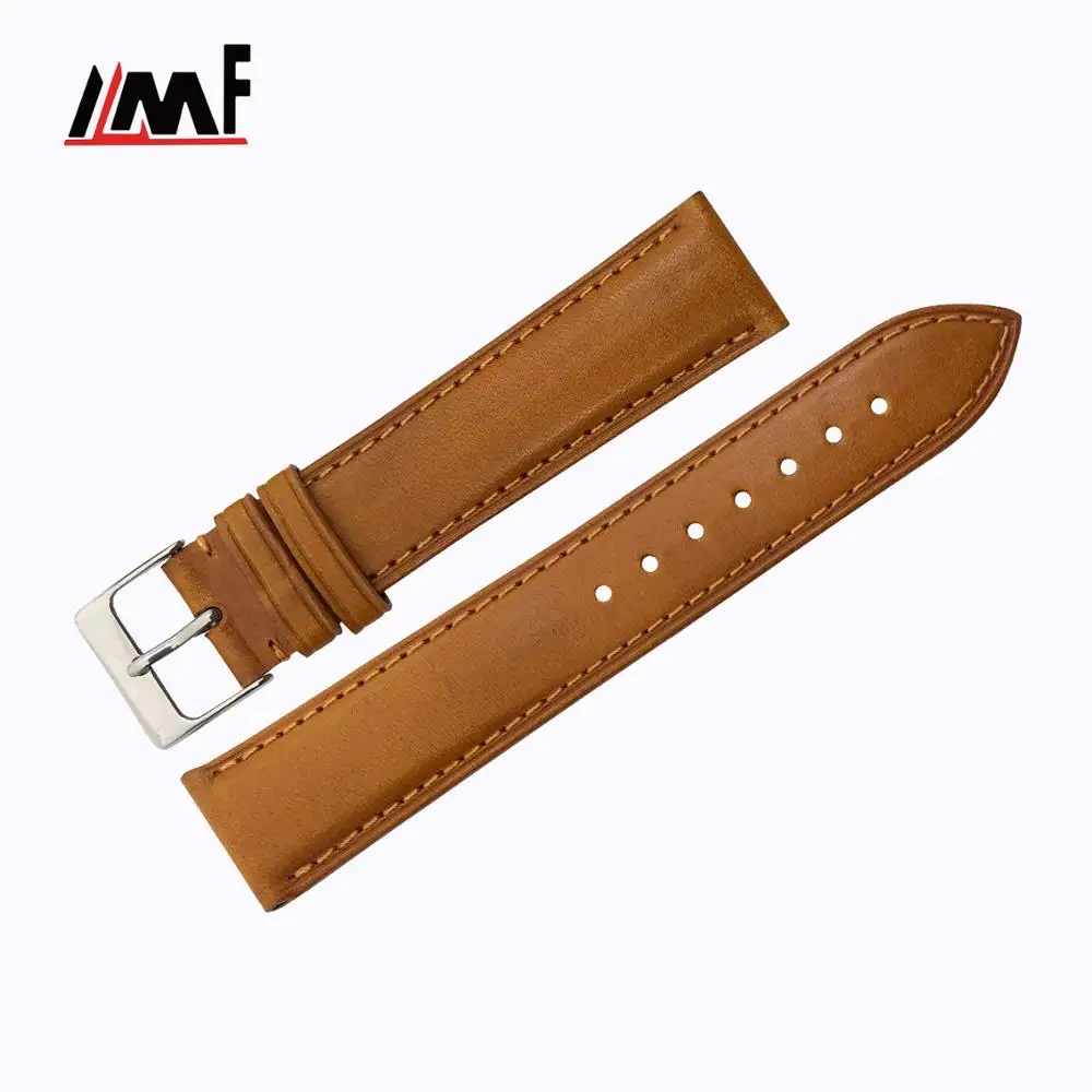 Factory Low Price Coffee Professional 6mm Cow Leather Accessories Watch Strap For Apple Watch