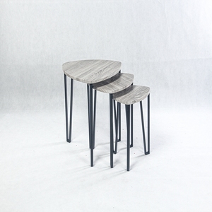 <strong>Table</strong> Round Mdf <strong>Nested</strong> Wooden Set Nest Wood Side Metal Marble Leisure <strong>End</strong> Side <strong>Tables</strong> - Product Image 1
